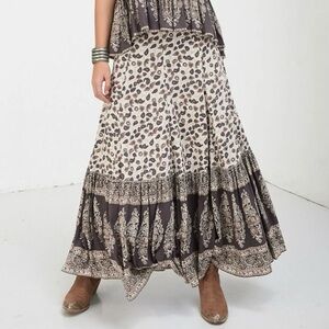 Spell NWT Delirium Maxi Skirt-Cream XS